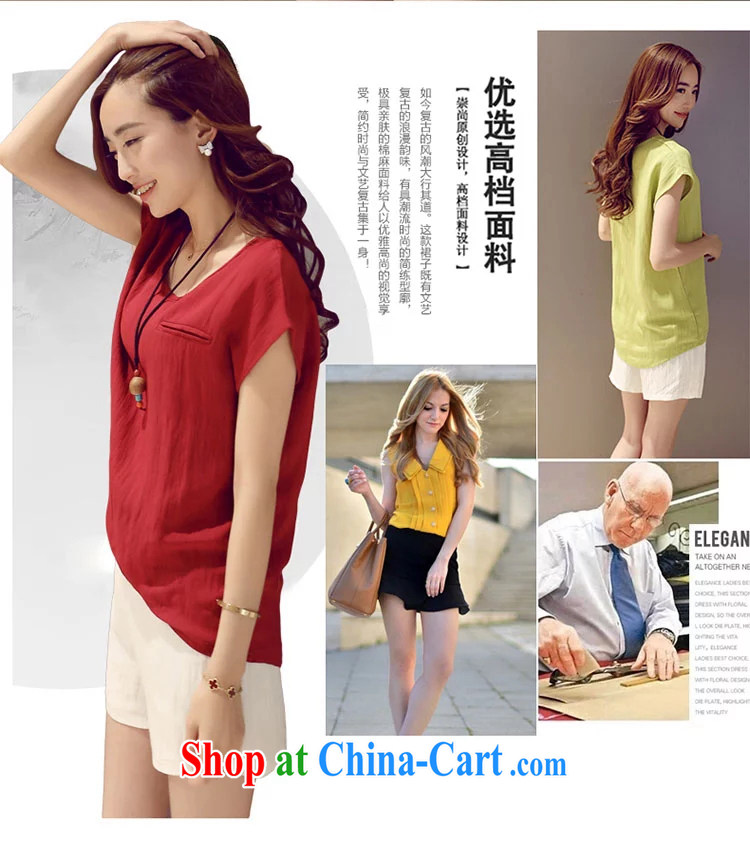 Curtis Cup 2015 summer new, larger female cotton Ma shorts Leisure package loose short sleeve shirt T female F 6052 white + green pants XXXL pictures, price, brand platters! Elections are good character, the national distribution, so why buy now enjoy more preferential! Health