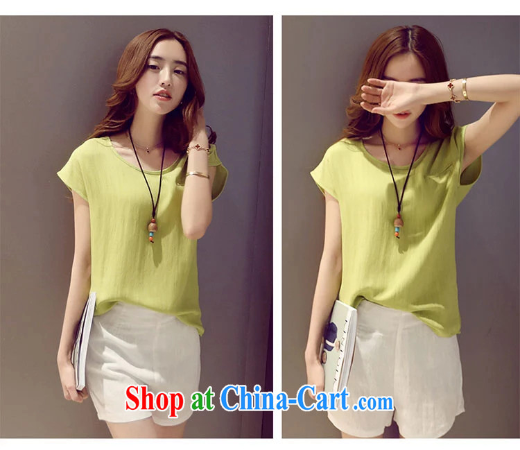 Curtis Cup 2015 summer new, larger female cotton Ma shorts Leisure package loose short sleeve shirt T female F 6052 white + green pants XXXL pictures, price, brand platters! Elections are good character, the national distribution, so why buy now enjoy more preferential! Health
