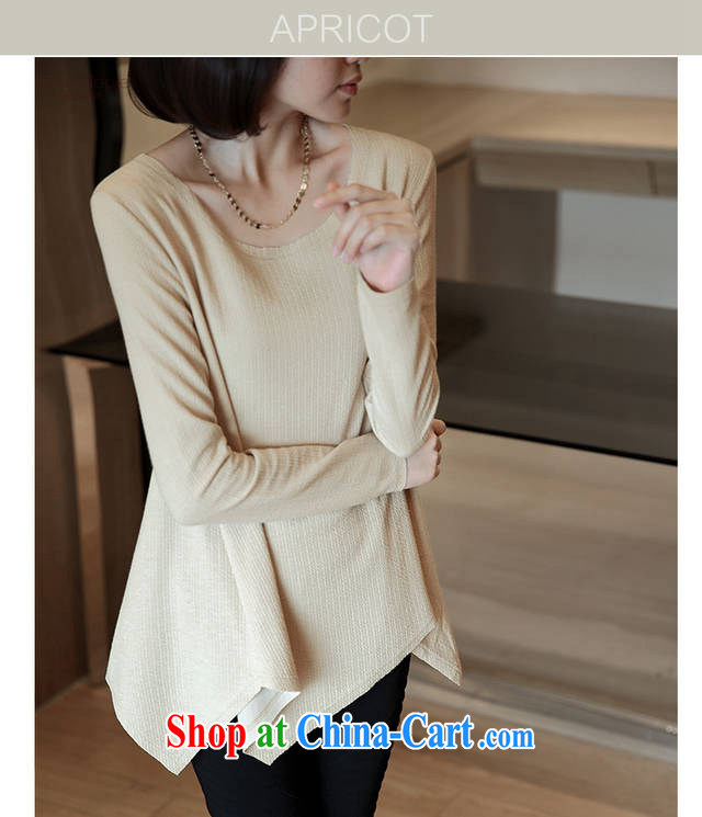 Cayman, slavery 2015 spring new women with thick mm stylish casual relaxed T long-sleeved shirt, long, solid T-shirt large, female, T-shirt maroon XXL pictures, price, brand platters! Elections are good character, the national distribution, so why buy now enjoy more preferential! Health