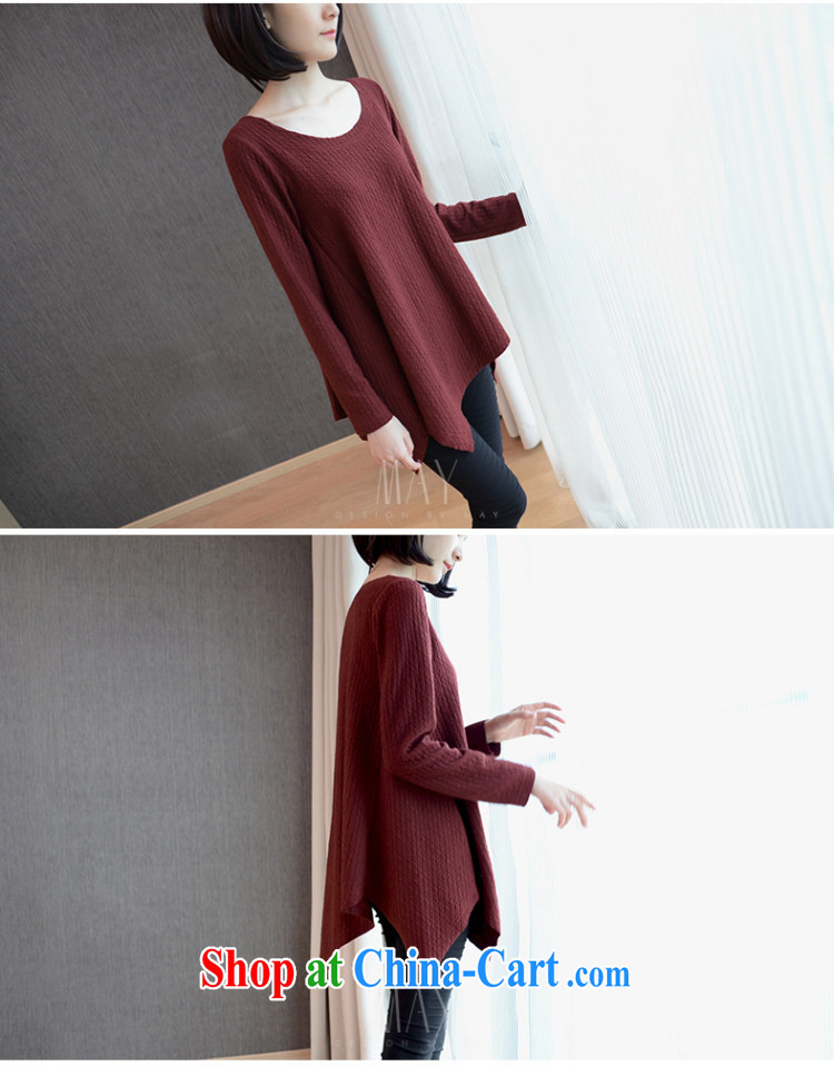 In 2015 Arthur spring new women with thick mm stylish casual relaxed T long-sleeved shirt, long, solid T-shirt large, female, T-shirt maroon XXL pictures, price, brand platters! Elections are good character, the national distribution, so why buy now enjoy more preferential! Health