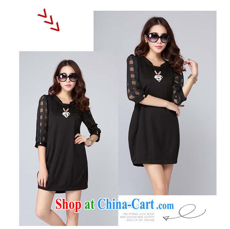 Cheuk-yan yi li video spring 2015 new sleek stitching the root by 7 sub-cuff loose video thin large code female dresses lantern skirt SD 2006 classic black 4XL pictures, price, brand platters! Elections are good character, the national distribution, so why buy now enjoy more preferential! Health