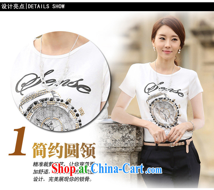 Ms. Cecilia Clinton's large, female 2015 mm thick summer new short-sleeved beauty graphics thin casual Korean fan T-shirt and indeed XL hot drill letter embroidery thick sister T-shirt letters, XXXXL pictures, price, brand platters! Elections are good character, the national distribution, so why buy now enjoy more preferential! Health