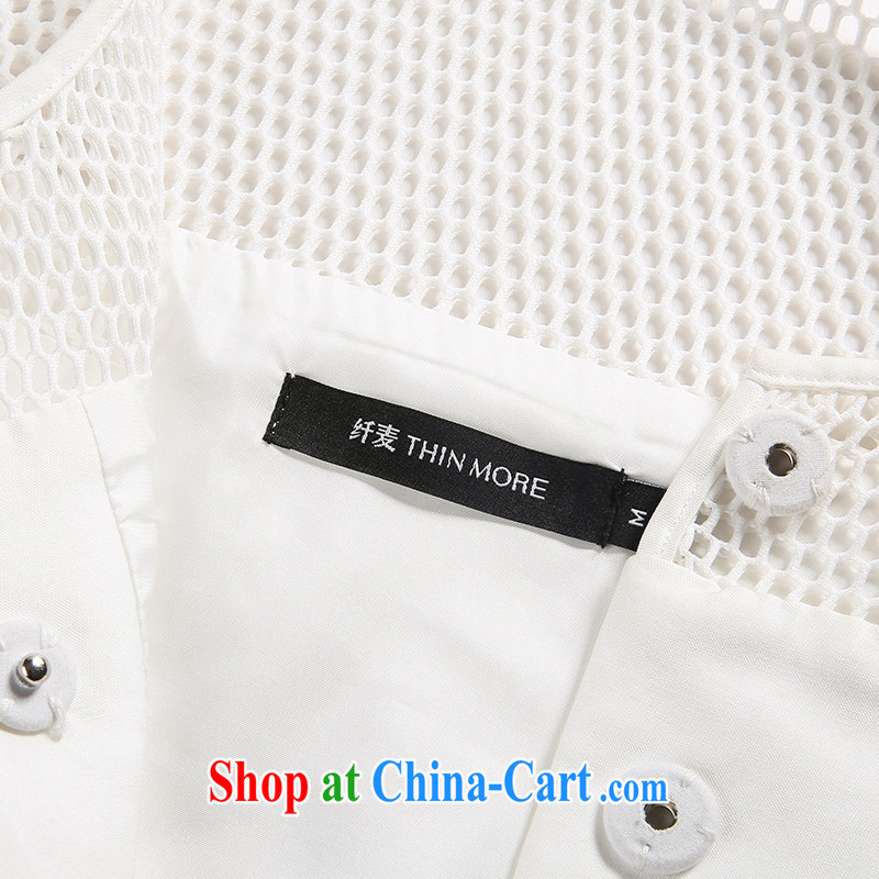 The Mak is the adolescent girls with 2015 spring new thick mm video thin stitching 7 cuff jacket girls 651044007 white 3XL, former Yugoslavia, Mak, and shopping on the Internet