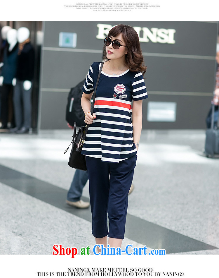 The Dream lottery 2015 summer Korean version of the new, larger female simple and stylish casual cotton striped two-piece red XXXXL pictures, price, brand platters! Elections are good character, the national distribution, so why buy now enjoy more preferential! Health