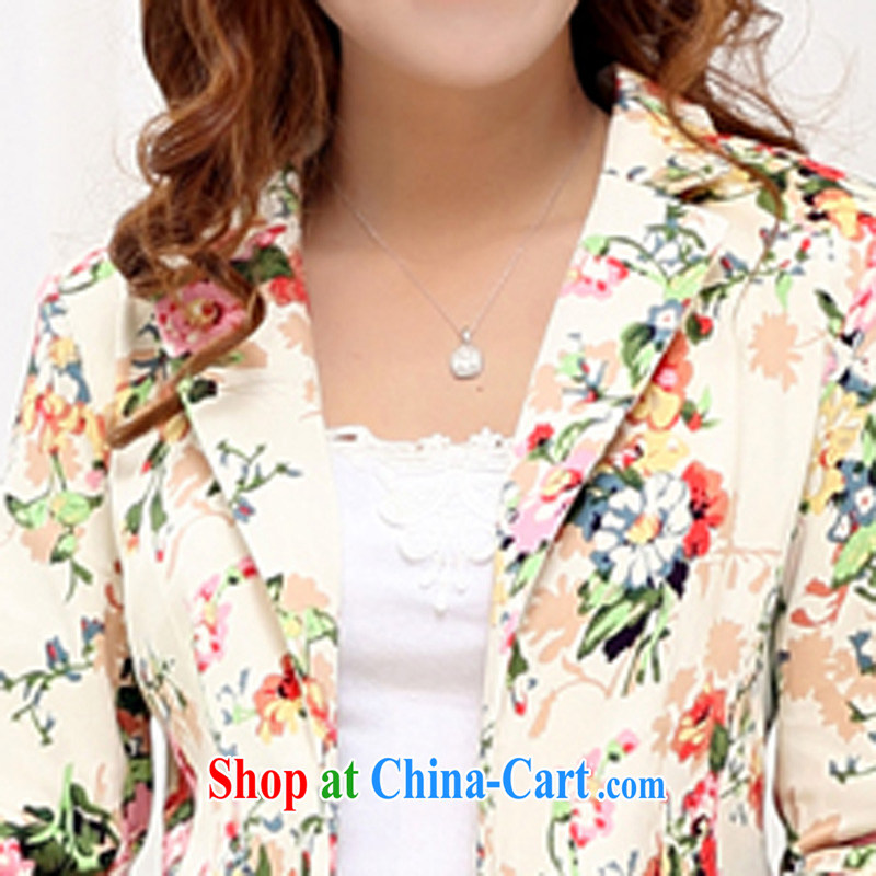 The line spend a lot code female Korean version of the new, the waist graphics thin Beautiful Stamp female suits spring women jacket T-shirt 2A 2786 retro Navy 4 XL, sea routes, and, on-line shopping