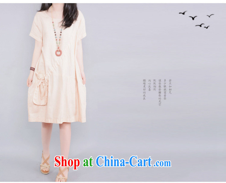 Solid Color has always been the 2015 spring and summer new women's clothing dresses Korean version the Code women mm thick pocket casual relaxed short-sleeved cotton the solid skirt female Green XL pictures, price, brand platters! Elections are good character, the national distribution, so why buy now enjoy more preferential! Health