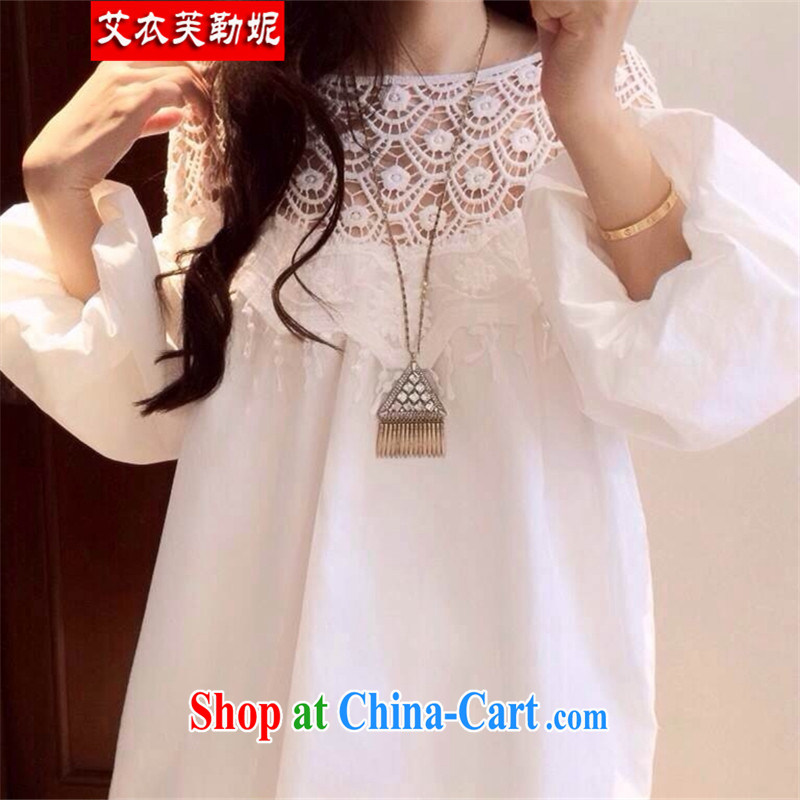 The Yi would be Connie, summer 2015 new loose the code dress and indeed intensify edition white dresses lace stitching 100 ground graphics thin skirt 9927 white XXXL 170 - 210 jack, the clothing would be, Connie, and shopping on the Internet