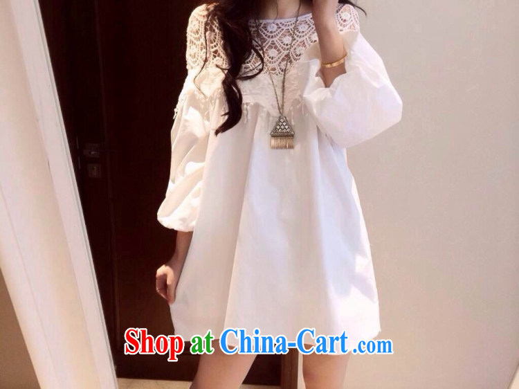 The 2015 summer new loose the Code women and indeed intensify edition leisure white dresses lace stitching 100 ground graphics thin skirt 9927 white XXXL 170 - 210 Jack pictures, price, brand platters! Elections are good character, the national distribution, so why buy now enjoy more preferential! Health