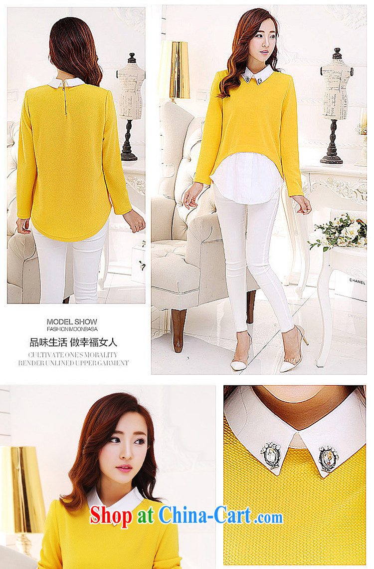 He droplets spring 2015 New Section 100 a relaxed solid shirt large code t-shirt girl Y 5112 yellow XXXL pictures, price, brand platters! Elections are good character, the national distribution, so why buy now enjoy more preferential! Health