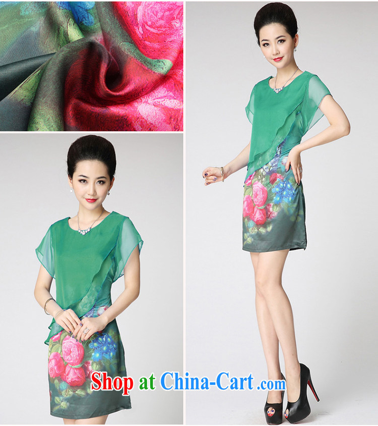 The Connie, the Code's 2014 summer new thick MM high-end atmosphere beauty graphics thin short-sleeve stamp dress green 3 XL pictures, price, brand platters! Elections are good character, the national distribution, so why buy now enjoy more preferential! Health