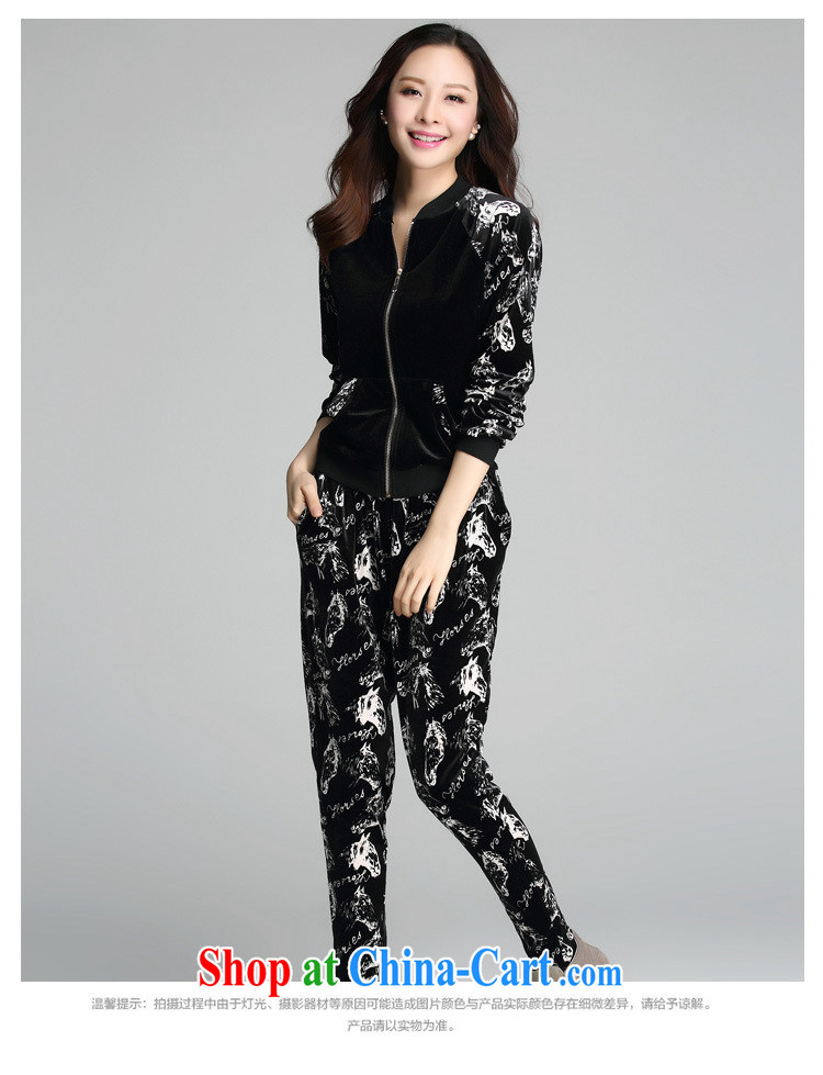Loved spring new thick mm XL girls pants sweater casual women set two-piece 3690 black 4XL pictures, price, brand platters! Elections are good character, the national distribution, so why buy now enjoy more preferential! Health