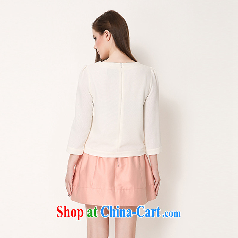 The Mak is the adolescent girls with 2015 spring new mm thick Korean loose video thin nail Pearl shirt 651365016 white 4XL, former Yugoslavia, Mak, and shopping on the Internet