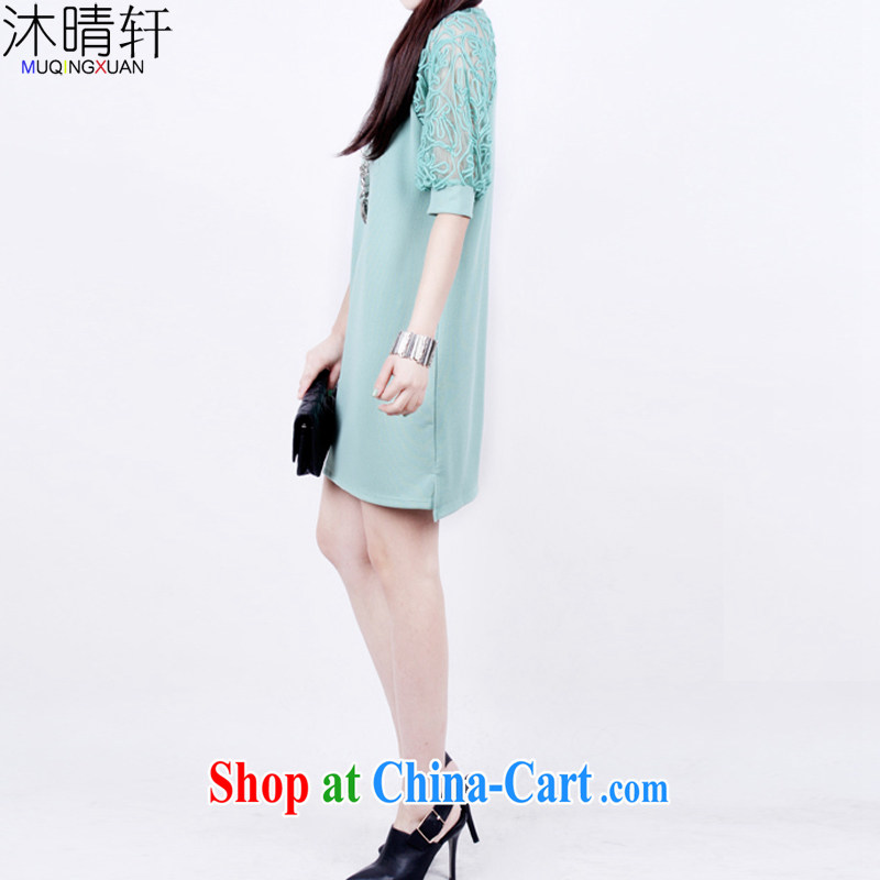 Mu Qing Xuan 2015 spring and summer with new, larger ladies dress lace loose fat, female video thin, black skirt XXXL, Mu Qing Xuan (MUQINGXUAN), online shopping
