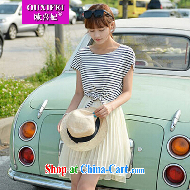 High quality, genuine 2015 Plus is indeed increasing, female fat mm Spring and Summer in Europe and America with two piece set with snow-woven dresses Korean L 6636 cotton streaked with black + black skirt XXXXXL, Euro-hi Princess OUXIFEI), online shopping
