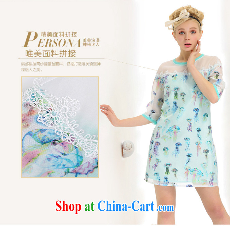 The Mak larger girls with 2015 summer new thick mm jellyfish stamp short-sleeved dress 652103112 green 2 XL pictures, price, brand platters! Elections are good character, the national distribution, so why buy now enjoy more preferential! Health