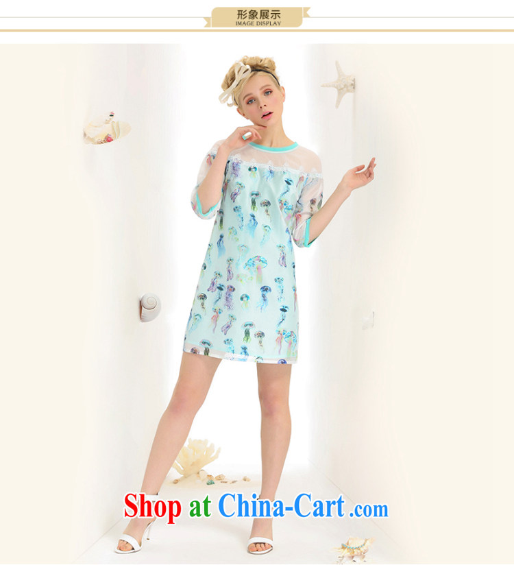 The Mak larger girls with 2015 summer new thick mm jellyfish stamp short-sleeved dress 652103112 green 2 XL pictures, price, brand platters! Elections are good character, the national distribution, so why buy now enjoy more preferential! Health