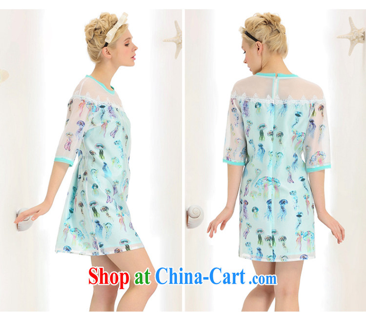 The Mak larger girls with 2015 summer new thick mm jellyfish stamp short-sleeved dress 652103112 green 2 XL pictures, price, brand platters! Elections are good character, the national distribution, so why buy now enjoy more preferential! Health