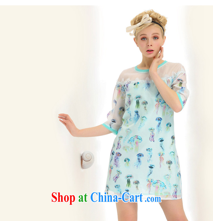 The Mak larger girls with 2015 summer new thick mm jellyfish stamp short-sleeved dress 652103112 green 2 XL pictures, price, brand platters! Elections are good character, the national distribution, so why buy now enjoy more preferential! Health