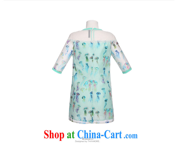 The Mak larger girls with 2015 summer new thick mm jellyfish stamp short-sleeved dress 652103112 green 2 XL pictures, price, brand platters! Elections are good character, the national distribution, so why buy now enjoy more preferential! Health