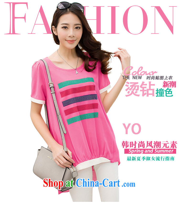 Morning would be 2015 spring and summer with new, and indeed increase, Korean female 100 ground stylish decal hot drill snow woven shirts knocked color stitching of red 4 XL (150 - 160 ) jack pictures, price, brand platters! Elections are good character, the national distribution, so why buy now enjoy more preferential! Health