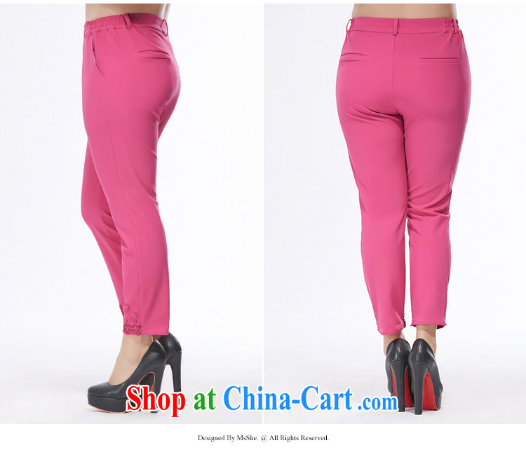 MSSHE XL women 2015 spring back in lace 4-Sided pop-up castor pants 9 pants 2908 red T 5 pictures, price, brand platters! Elections are good character, the national distribution, so why buy now enjoy more preferential! Health