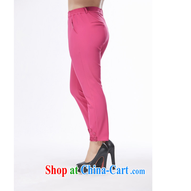 MSSHE XL women 2015 spring back in lace 4-Sided pop-up castor pants 9 pants 2908 red T 5 Msshe, shopping on the Internet