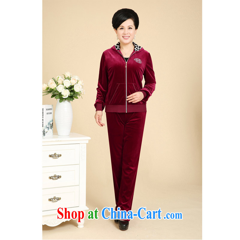 civicknight 2015 spring new, middle-aged and older Kim wool kit, jacket mom with middle-aged and leisure, for uniforms purple XXXXL, civicknight, shopping on the Internet