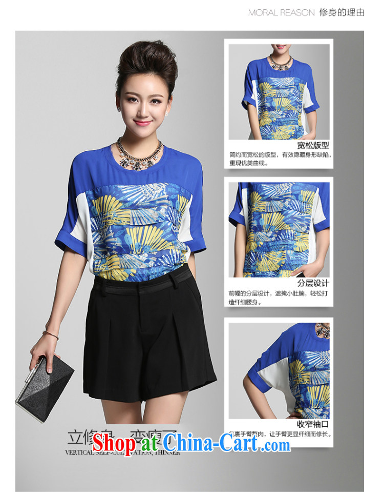 Slim, Mr Big, female 2015 summer new thick mm stylish knocked printed short-sleeve shirt T 952362317 blue - Pre-sale 3.30 5 XL pictures, price, brand platters! Elections are good character, the national distribution, so why buy now enjoy more preferential! Health