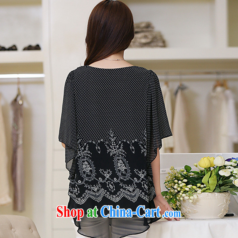 Speaking at 2015 spring and summer new bat sleeves snow woven shirts larger women mm thick snow woven shirt black XXL, language, and, on-line shopping