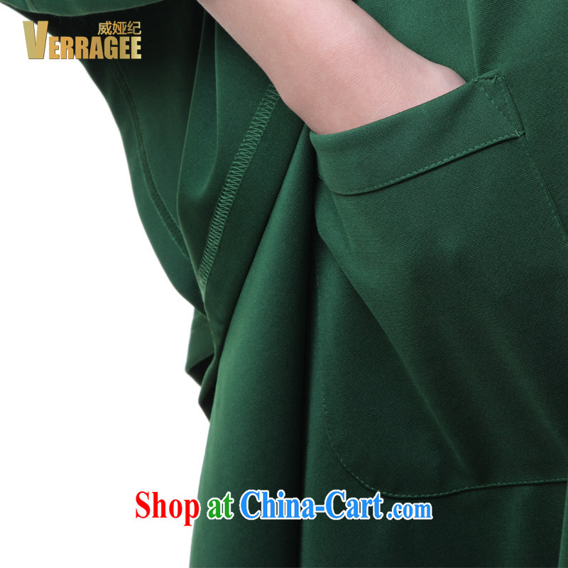 Julia Wei Ji/verragee 2015 spring new products in Europe and bat sleeves leisure loose video thin dress code the dress H 50 ~ 52 red H50 code, and Julia (verragee), online shopping