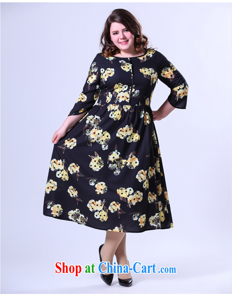 2015 spring new and indeed intensify, thick sister graphics thin female digital stamp dress long skirt picture color the code 3 XL pictures, price, brand platters! Elections are good character, the national distribution, so why buy now enjoy more preferential! Health