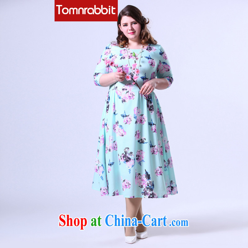 200 Jack thick sister spring larger women is the increased emphasis on mm spring-loaded graphics thin floral dresses picture color the code 5 XL