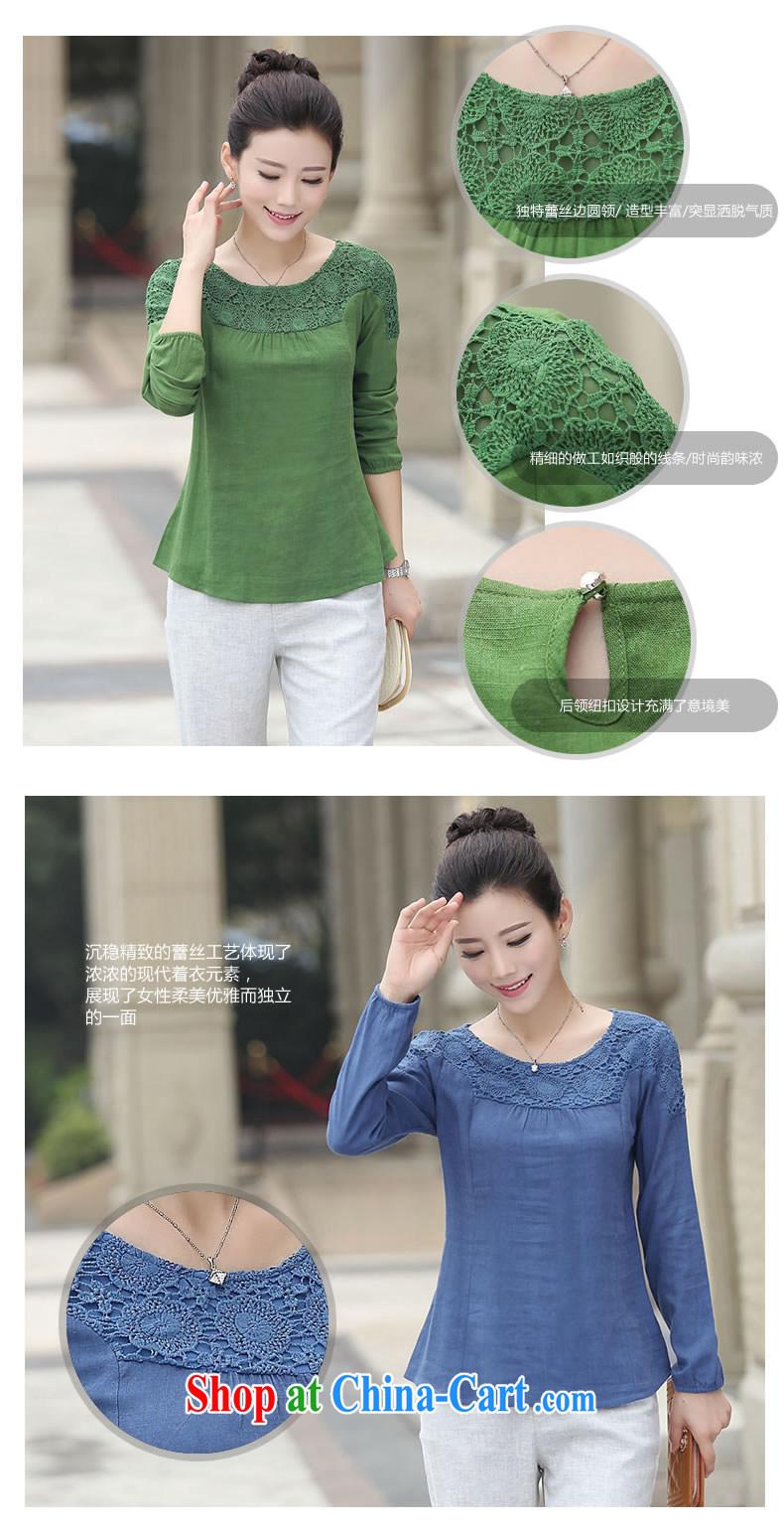 Connie Diane 2015 spring new T shirts girls long-sleeved larger female middle-aged female solid shirt female T shirt XB 8001 green 3 XL pictures, price, brand platters! Elections are good character, the national distribution, so why buy now enjoy more preferential! Health