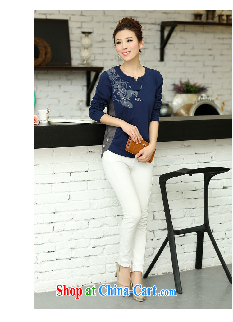 Connie Diane 2015 spring loaded on new T shirts girls long-sleeved larger women T Ms. shirt BB 8609 light blue M pictures, price, brand platters! Elections are good character, the national distribution, so why buy now enjoy more preferential! Health