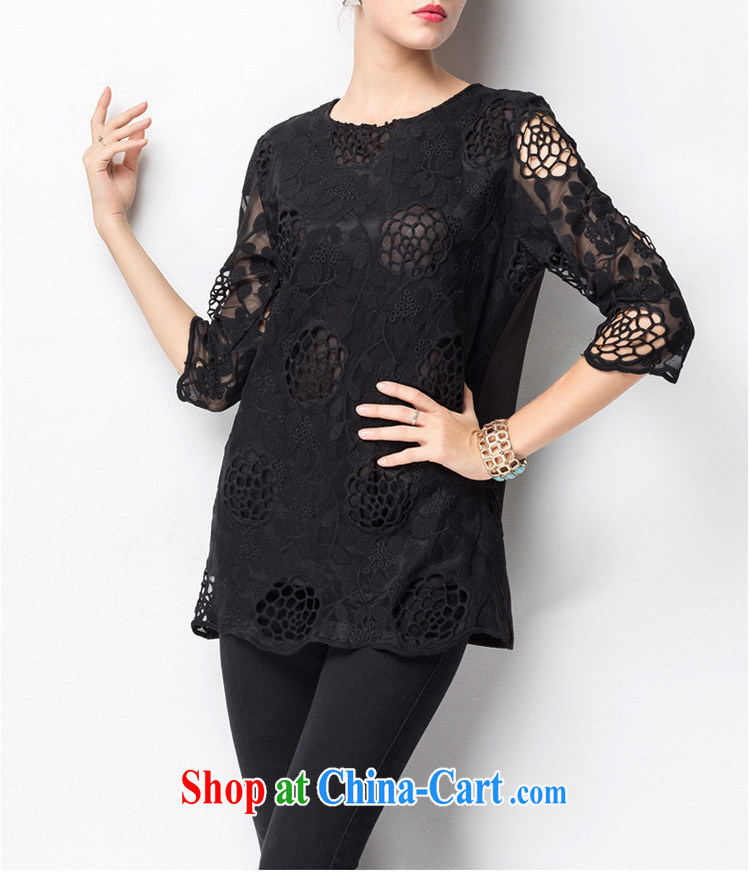 Replace-ting zhuangting fat people video thin 2015 spring new large code female high-end Europe is the increased emphasis on sister lace shirt 1323 XXXXL pictures, price, brand platters! Elections are good character, the national distribution, so why buy now enjoy more preferential! Health