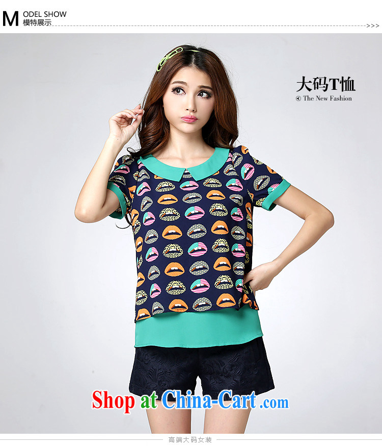 cheer for 2015 spring and summer new, larger female thick sister graphics thin stamp Peter Pan retro short-sleeved shirt T TS 2662 green 5 XL pictures, price, brand platters! Elections are good character, the national distribution, so why buy now enjoy more preferential! Health