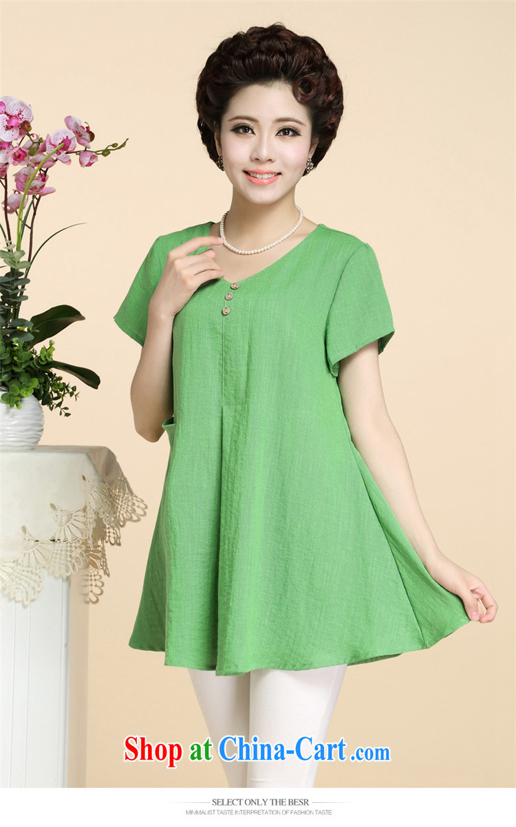 The Code's 2015 spring new Korean video thin thick sister short-sleeved shirt T female V collar solid shirt green 4 XL pictures, price, brand platters! Elections are good character, the national distribution, so why buy now enjoy more preferential! Health