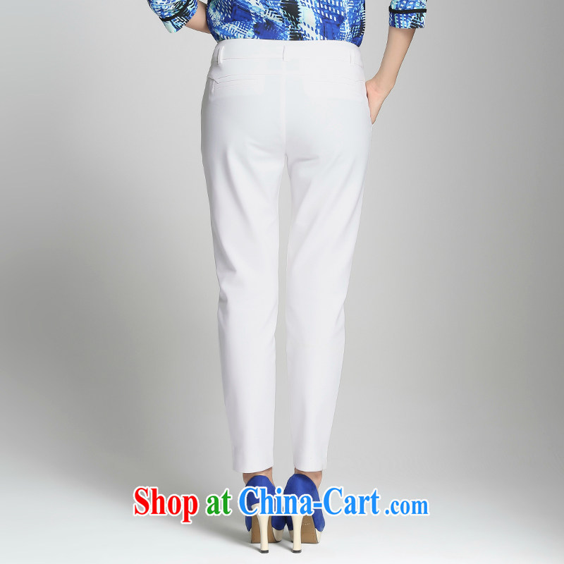 The Mak is the female 2015 summer new thick mm stylish lounge simple graphics thin trousers 952091753 white 6 XL, former Yugoslavia, Mak, and shopping on the Internet