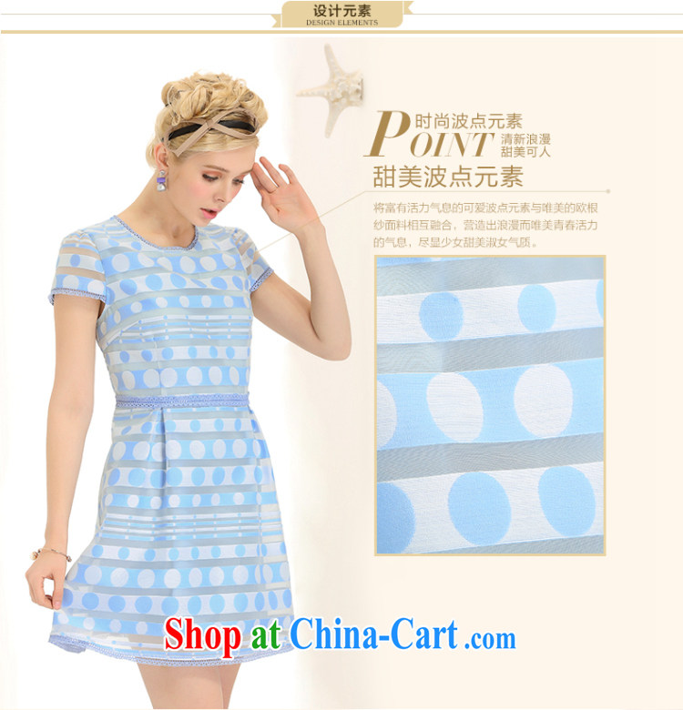 The Mak is the adolescent girls with 2015 summer new thick mm stylish wave point short-sleeved dress 652103070 blue-and-white wave point XL pictures, price, brand platters! Elections are good character, the national distribution, so why buy now enjoy more preferential! Health
