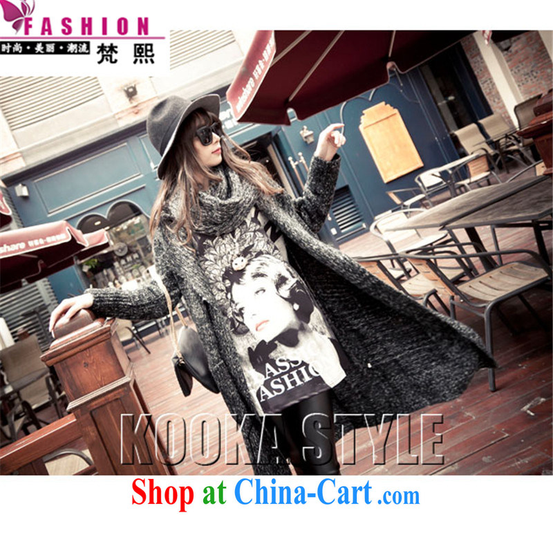Mr Chau Tak-hay Van Gogh's 2015 Spring Edition won the long, long-sleeved shirt T sweater large code female loose solid T-shirt printing T-shirt large, female T shirt light gray are code, Van Gogh-hee, shopping on the Internet