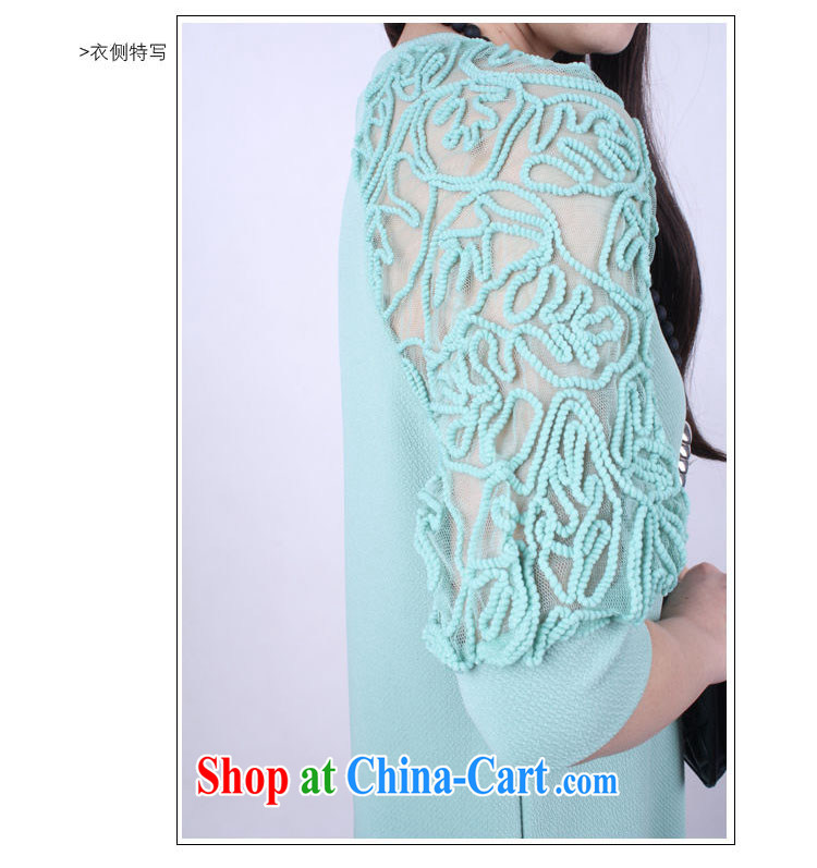 She concluded her card thick girls. With thin, 2015 Korean version of the greater, lace-covered shoulders dress loose T-shirt, sleeve 100a female long light green XXL 115 to 125 jack to wear pictures, price, brand platters! Elections are good character, the national distribution, so why buy now enjoy more preferential! Health