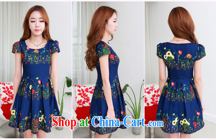 Summer NOS new, larger female Korean dresses key stamp stylish and simple 100 hem skirt dresses Q 111,321 Po large blue code 2XL pictures, price, brand platters! Elections are good character, the national distribution, so why buy now enjoy more preferential! Health