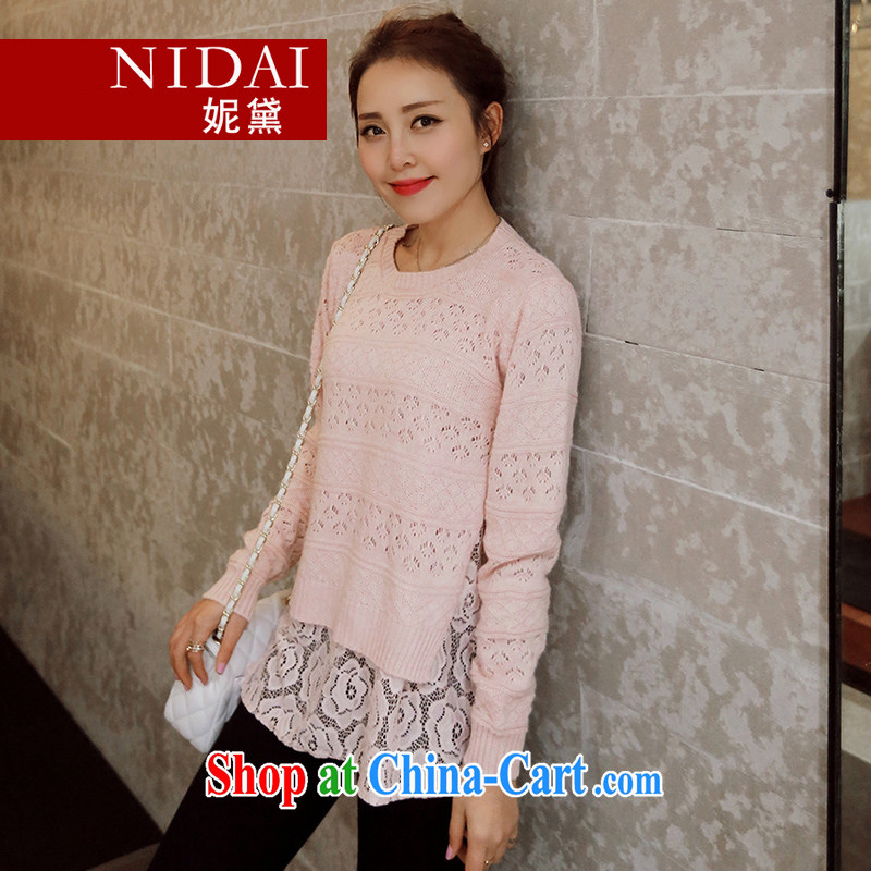 Connie Diane 2015 spring on the new spring female Korean leave of two piece lace knit-female SZ 1036 gray are code, Connie Diane (NIDAI), online shopping