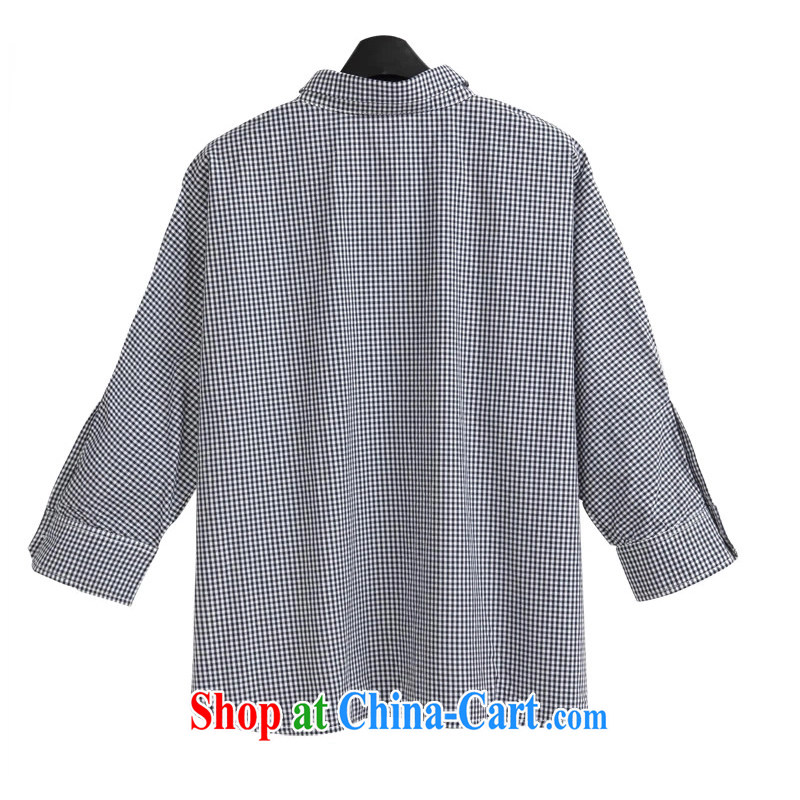 Purple long-sun spring and summer with new, the United States and Europe, female Two-piece with thick MM very casual long-sleeved T-shirt checkered shirt T-shirt + 9 pants 1459/gray T-shirt + white pants 3 XL, purple long-sun, shopping on the Internet
