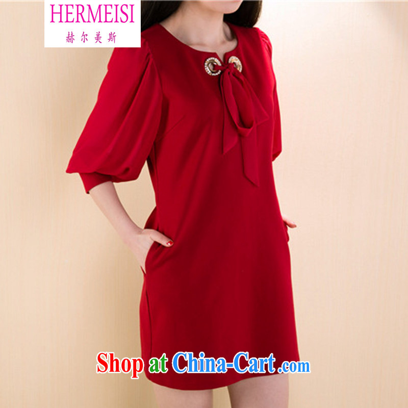 The Helms-Burton Act, the 2015 spring and summer new stylish thick sister and indeed XL girls decorated in a video thin stitching snow woven 7 cuff dress 22,368 #red XXXL, Jesse Helms and the United States, (hermeisi), online shopping