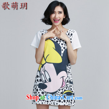Song Meng Yin Yue XL women 2015 spring loaded new stamp pattern dresses SN 1889 white 2XL (135 - 150 ) jack pictures, price, brand platters! Elections are good character, the national distribution, so why buy now enjoy more preferential! Health