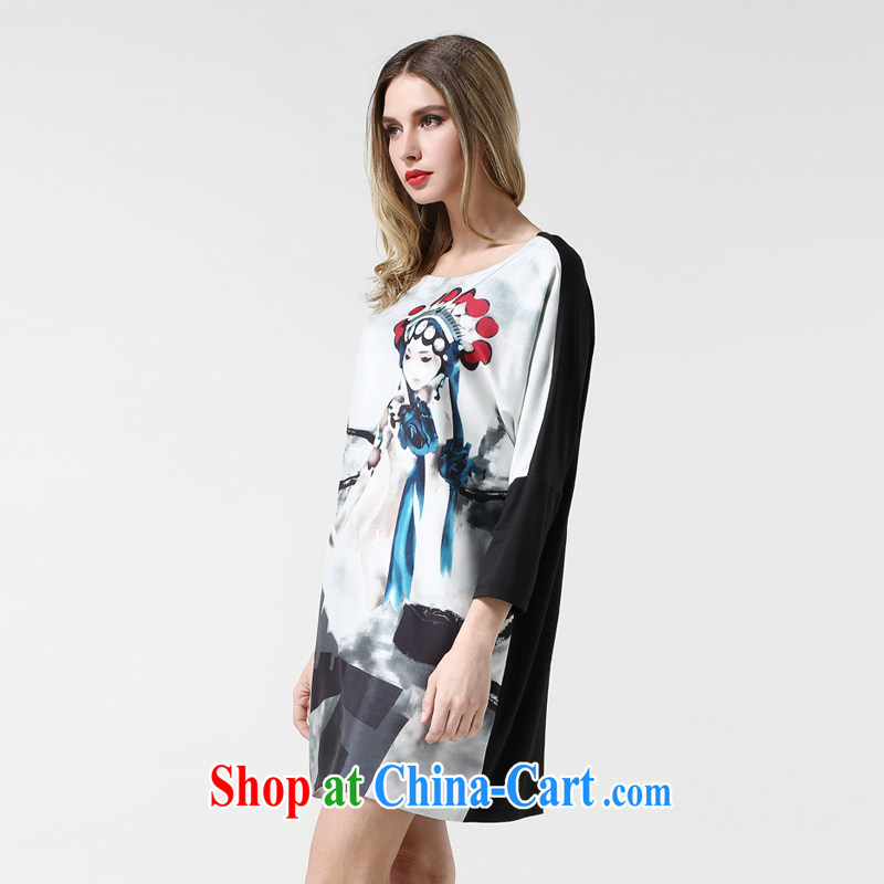 Song Meng Yin Yue XL Women's clothes 2015 spring new stamp pattern dresses SN 1889 white 2XL (135 - 150 ) jack, Song had Yin Yue, and shopping on the Internet