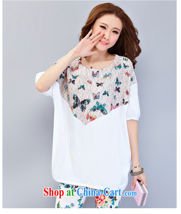 covered by snow in accordance with larger female cotton loose T-shirt and FAT and FAT mm summer sport and leisure Package white XXXXL pictures, price, brand platters! Elections are good character, the national distribution, so why buy now enjoy more preferential! Health