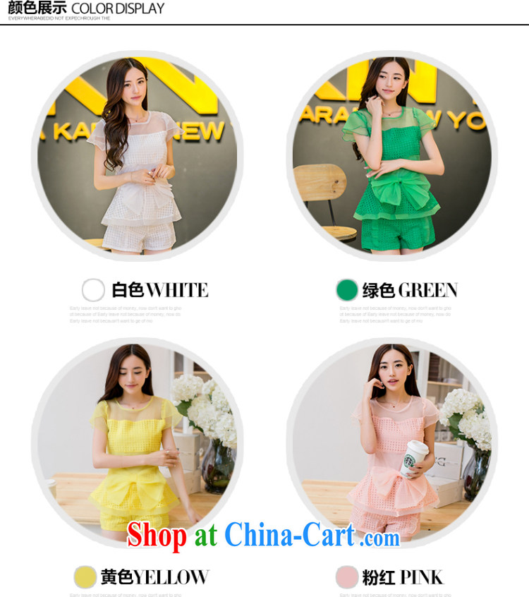 Margaret Elizabeth Kahlo's 2015 summer new Korean version small Hong Kong Wind name Yuan beauty charm lace T-shirt shorts Leisure package two-piece yellow S pictures, price, brand platters! Elections are good character, the national distribution, so why buy now enjoy more preferential! Health