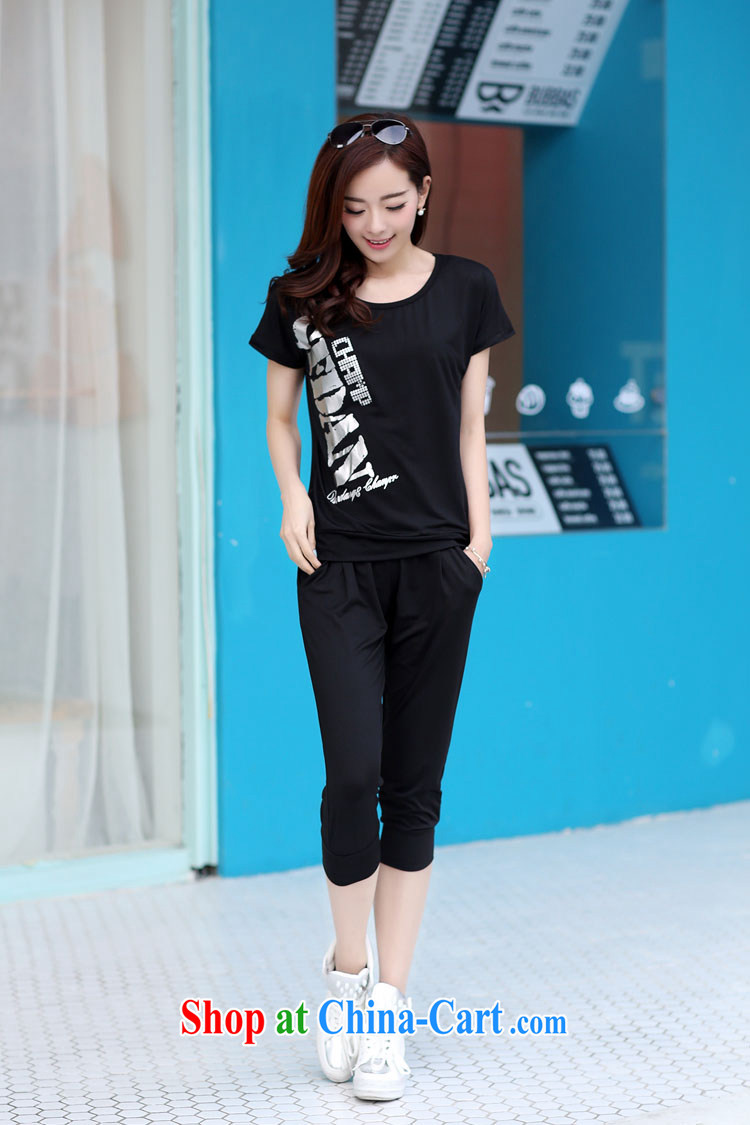 ZZ &FF 2015 summer new, mm thick and indeed increase, female new summer sport and leisure package short sleeve XL two-piece black XXXL pictures, price, brand platters! Elections are good character, the national distribution, so why buy now enjoy more preferential! Health